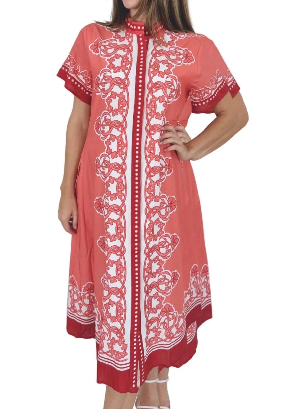 NEW ISLAPAYAL sydney shirt dress in carnation blush